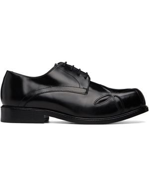 STEFAN COOKE Slashed Square Toe Derbys - Black