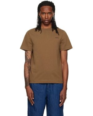 A.P.C. Khaki Oliver T-Shirt - Brown