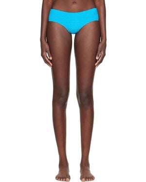 Fruity Booty Seersucker Bikini Bottom - Blue