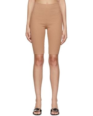 ANDREADAMO Andreādamo Tan Knit Shorts - Multicolour