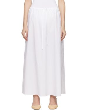 Matteau Drawcord Maxi Skirt - White