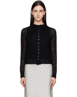 Tonywack Mohair Half-Neck Cardigan - Black
