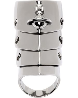 Vivienne Westwood Armour Ring - Grey