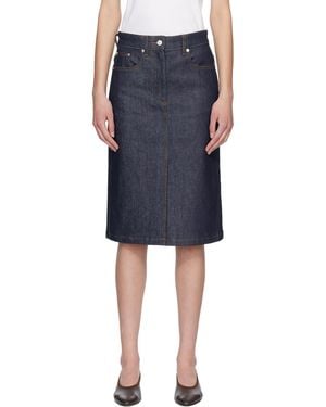 A.P.C. Lizzie Denim Midi Skirt - Blue