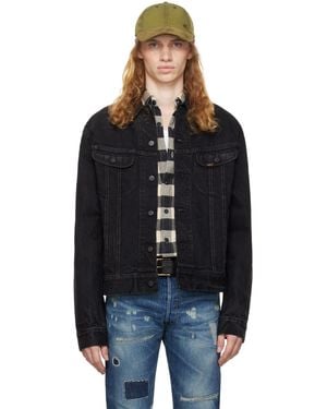 RRL Worn-In Denim Trucker Jacket - Black