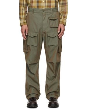 Engineered Garments Khaki Fa Cargo Trousers - Green