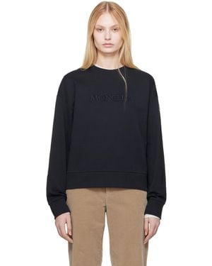 Moncler Embroide Logo Sweatshirt - Black