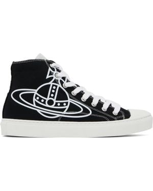 Vivienne Westwood High-Top Canvas Plimsoll Trainers - Black
