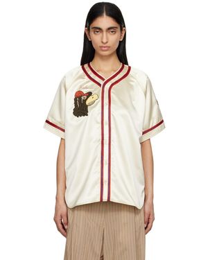 Bode Chemise De Baseball Redtail Blanc Cassé - Neutre