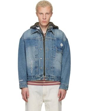 Aape By A Bathing Ape 'Aape' Main Denim Jacket - Blue