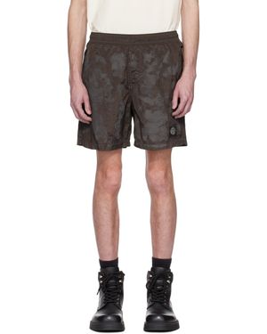 Stone Island カーキ Nylon Metal Econyl スイムショーツ - ブラック
