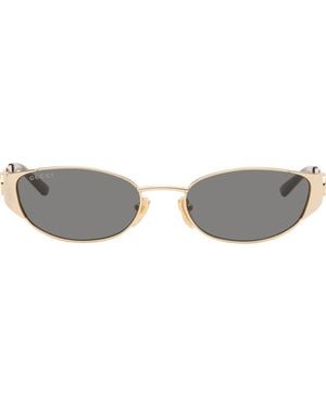 Gucci Oval-Frame Sunglasses - Gray