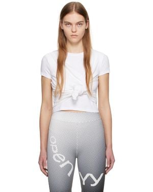 【OPEN YY】 SLOGAN GRAPHIC TOP WHITE OPEN YY Graphic Tops for Women | Lyst