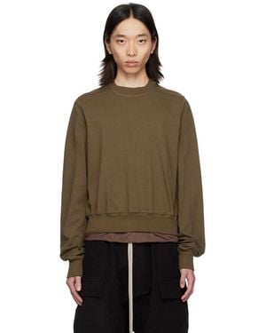 Rick Owens カーキ Porterville クルーネック スウェットシャツ - ブラウン