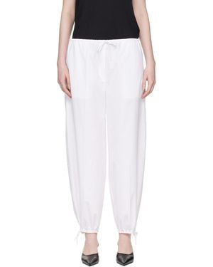 TOTEME Drawstring Cotton Trousers - Black