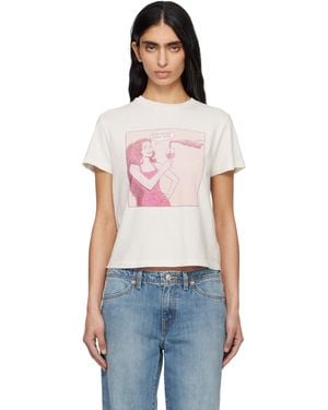 RE/DONE Off- Classic 'Drink Wine' T-Shirt - Multicolour