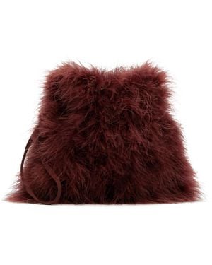 Yves Salomon Feather Pouch - Red