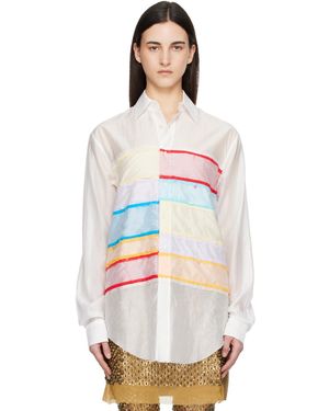 Edward Cuming Collage Heart Throb Shirt - White