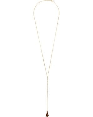 TOTEME Onyx Drop Necklace - White