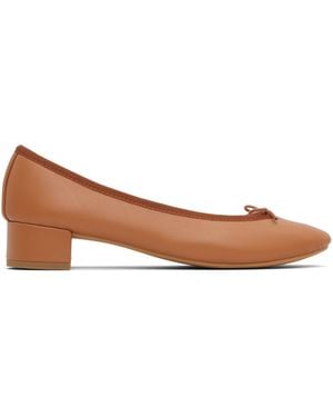 Repetto Tan Camille Rubber Sole Heels - Black