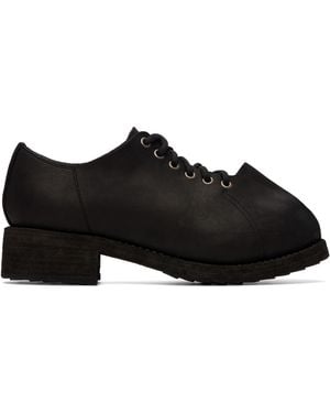Guidi 2091 Leather Rhino Toe Derbys - Black
