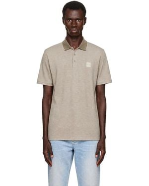 BOSS Polo En Piqué De Coton À Écusson À Logo - Neutre