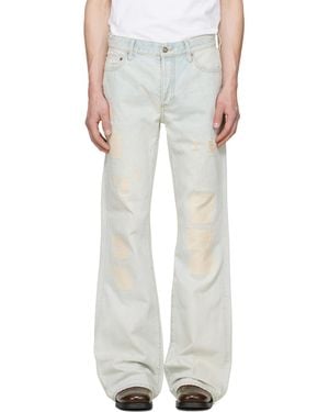 Cout de la Liberte Jimmy Crispy Rigid Denim Flare Jeans - Grey