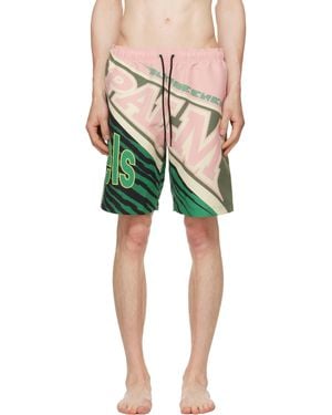 Palm Angels 'Racing' Swim Shorts - Green