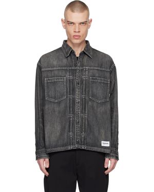 Neighborhood Washed Denim Ls Shirt - Black