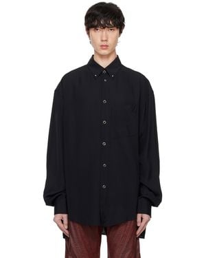 Mugler Black Fluid Piercing Shirt