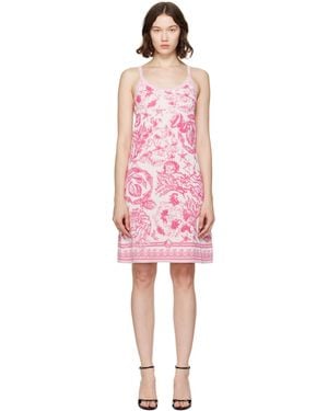 Versace Underwater Barocco A-Line Knit Minidress - Red