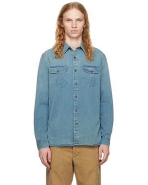 RRL ブルー ヘリンボーン ワークシャツ