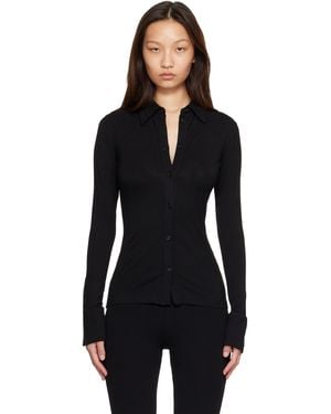 TOTEME Fitted Jersey Shirt - Black