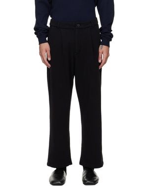Les Tien French Terry Suit Trousers - Black