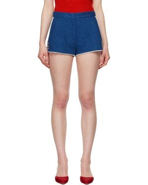 MSGM Cotton Shorts - Blue