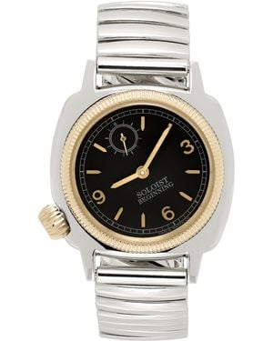 TAKAHIROMIYASHITA TheSoloist. Vague Watch Co. Edition Coussin Extension Belt Watch - Gray