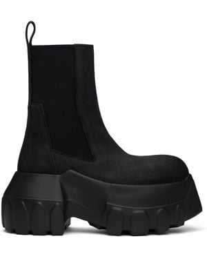 Rick Owens Hollywood Beatle Mega Tractor Boots - Black