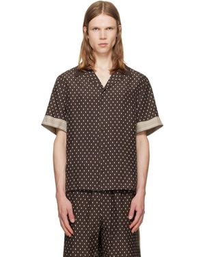 Ferragamo Habotai Silk Shirt - Brown