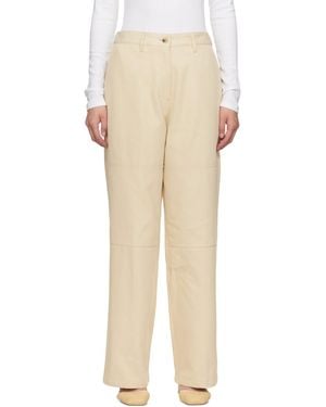 LE17SEPTEMBRE Cotton Twill Work Trousers - Natural