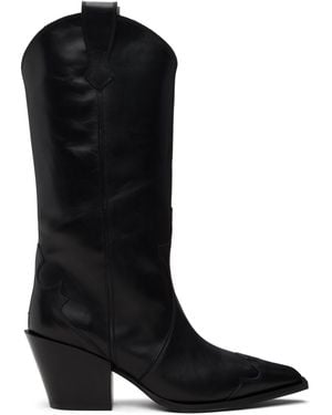 Aeyde Bottes De Cowboy Ariel Noires