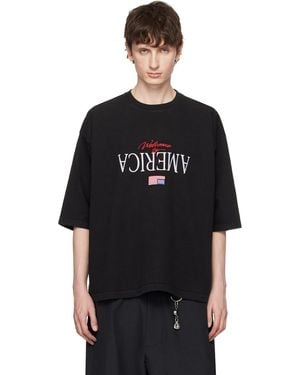 Willy Chavarria 'welcome To America' Buffalo T-shirt - Black
