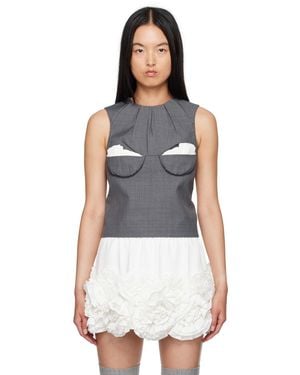 ShuShu/Tong Haut Gris À Bonnets Décoratifs - Noir