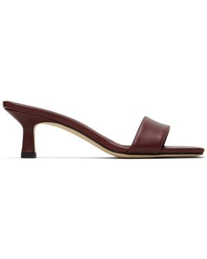 Aeyde Burgundy Gilly Heeled Sandals - Black