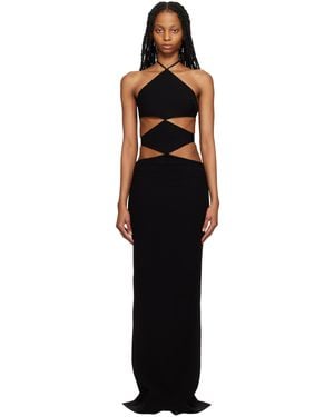 Monot Mônot Black Cutout Maxi Dress