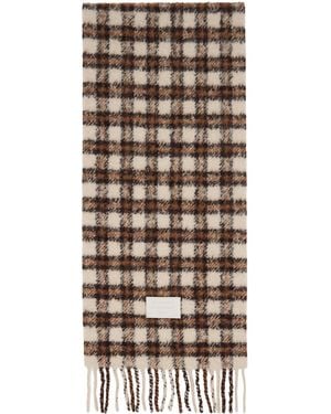 Acne Studios Checked Logo Scarf - Multicolour