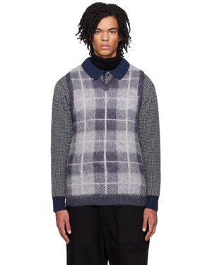 Beams Plus Check Vest - Grey