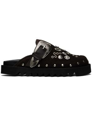 Toga Ssense限定 ブラウン Eyelet Metal サボサンダル - ブラック