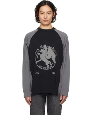 Han Kjobenhavn 'Successor' Printed Long Sleeve T-Shirt - Black