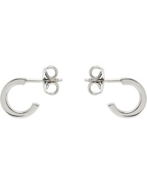 MM6 by Maison Margiela Numeric Minimal Signature Hoop Earrings - Black