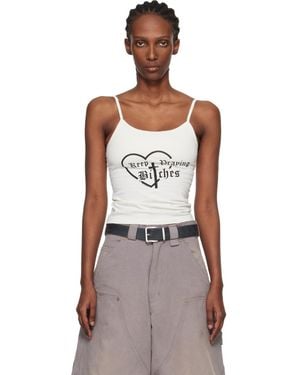 Willy Chavarria Off- 'Keep Praying Bitches' Cholita Camisole - Multicolor